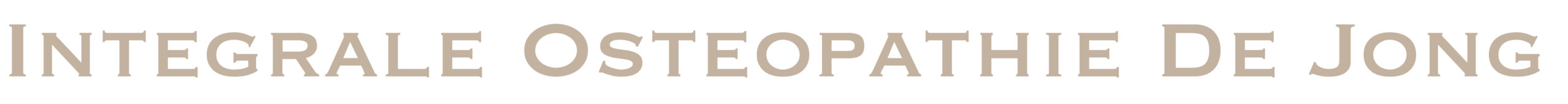 Integrale Osteopathie De Jong